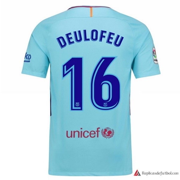 Camiseta Barcelona Segunda equipación Deulofeu 2017-2018